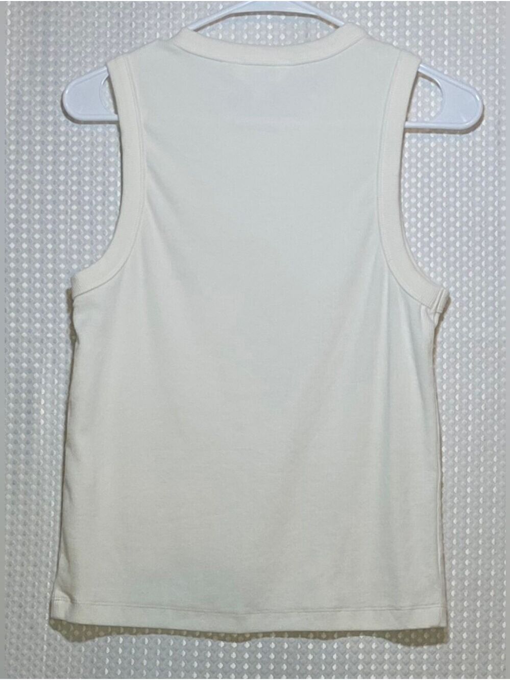 Market & Spruce White Ribbed Muscle Tank Top Large - Picture 4 of 12